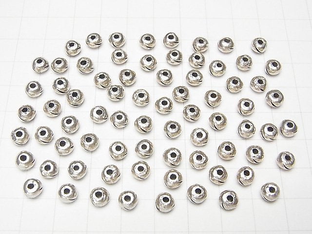 Karen Silver Roundel 6x6x4mm 2pcs