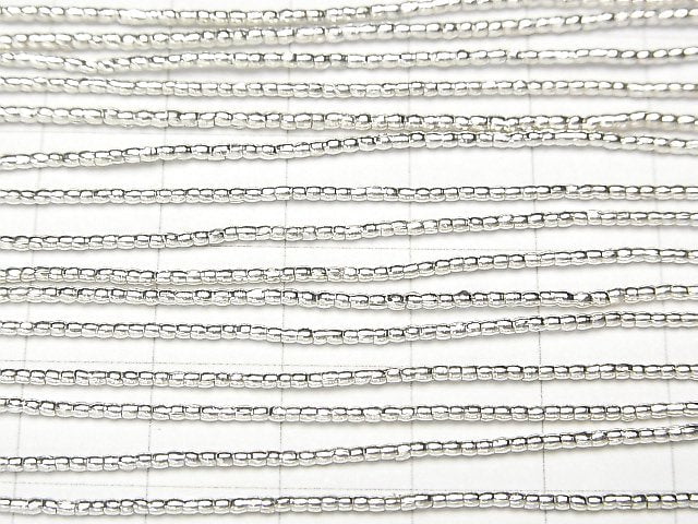 Karen Silver Tube 1.2x1.2x1.2mm White Silver half or 1strand beads (aprx.27inch/68cm)