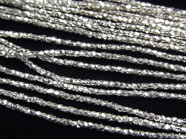 [Video] Karen Silver Cube Shape 1x1x1mm White Silver 1/4 or 1 strand beads (approx. 27inch/68cm)