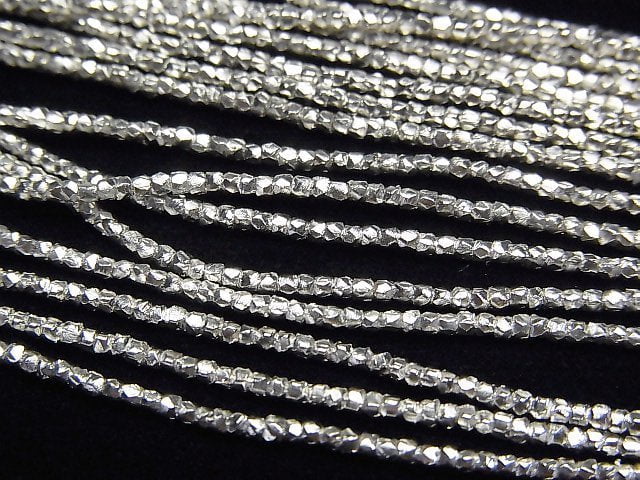 [Video] Karen Hill Tribe Silver Cube Shape 1 x 1 x 1mm White Silver  1/4 or 1strand beads (aprx.26 inch / 65 cm)