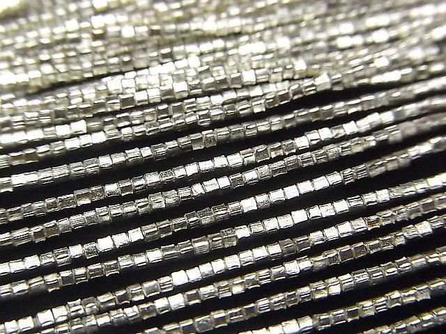 Karen Silver Cube 1x1x1mm White Silver 1/4 or 1-strand beads (approx. 27 inches/68 cm)