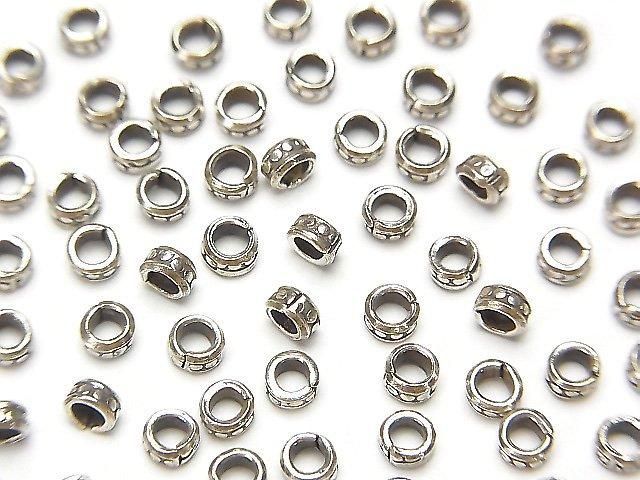 Karen Silver Rondelle 3x3x1.5mm 10pcs
