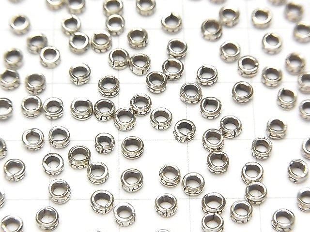 Karen Silver Rondelle 3x3x1.5mm 10pcs