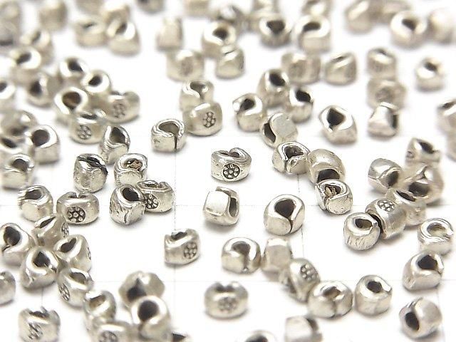 Karen Silver Decorative Rondelle 3x3x2.5mm 10pcs