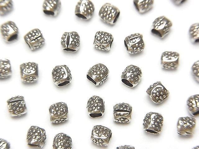 Karen Silver Patterned Rondelle 3x3x3mm 10pcs