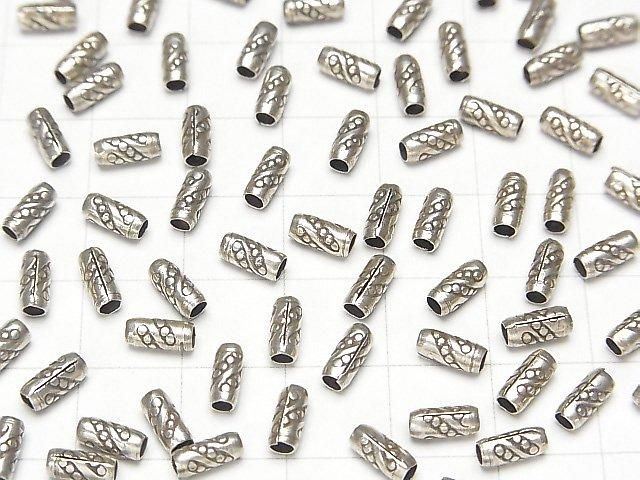 Karen Silver Decorative Tube 6x3x3mm 5pcs