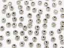 Karen Silver Flower Pattern Rondelle 3.5x3.5x2.5mm 4pcs