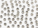 Karen Silver Flower Pattern Rondelle 3.5x3.5x2.5mm 10pcs