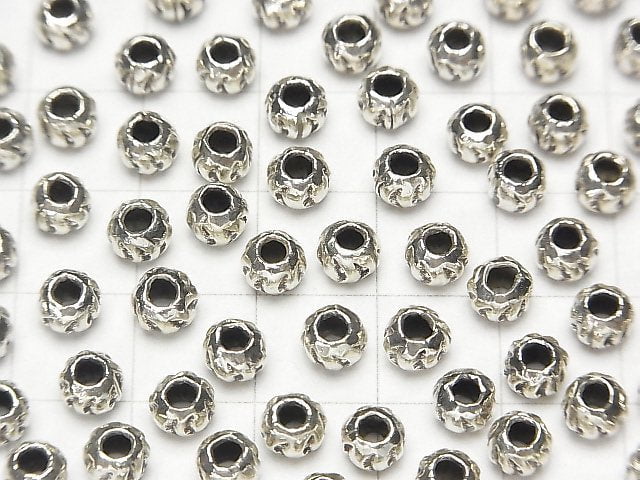 Karen Silver Roundel 5x5x3.5mm 5pcs