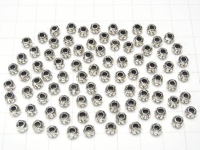 Karen Silver Rondelle 5x5x3.5mm 4pcs