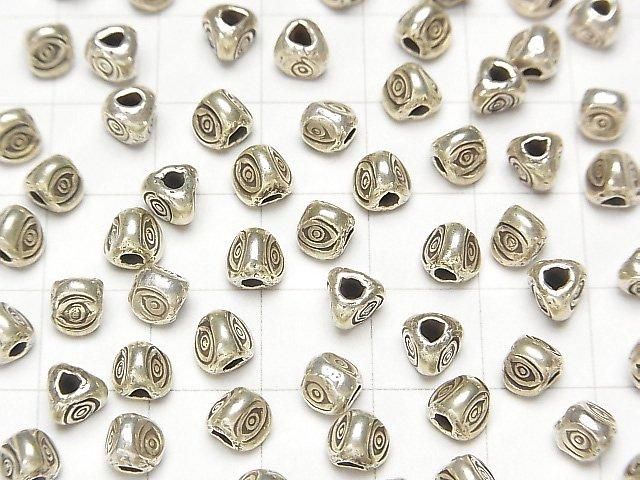 Karen Silver Triangle Rondelle 5x5x4mm 2pcs