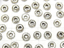 Karen Silver Flower Pattern Rondelle 6x6x2mm 5pcs