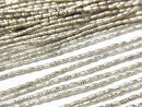 Karen Silver Patterned Tube 2x1x1mm half or 1strand beads (aprx.27inch/68cm)