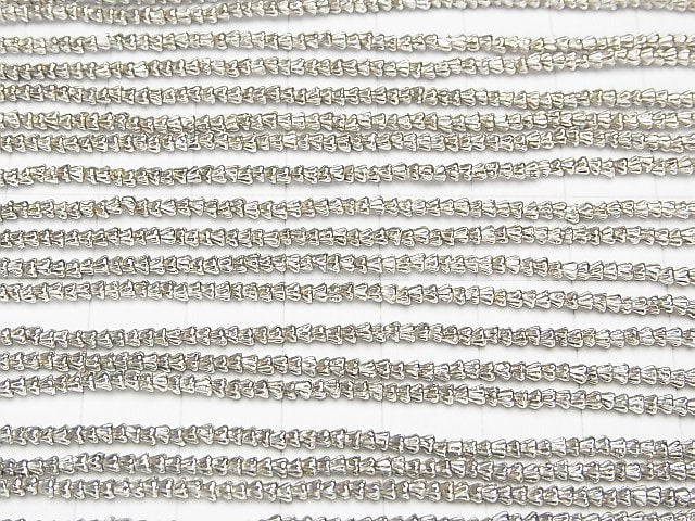 Karen Silver Triangle Roundel 1.2x1.7x1.7mm 1/4 or 1strand beads (aprx.27inch / 68cm)