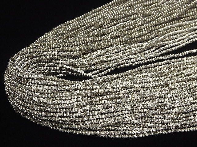 Karen Silver Triangle Rondelle 1.2x1.7x1.7mm 1/4 or 1-strand beads (approx. 26 inches/66 cm)