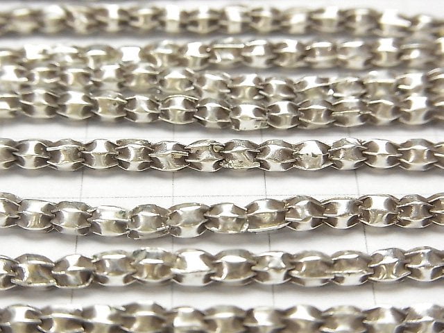 Karen Silver Line Carved Rice 4x3x3mm 1/4 or 1strand beads (aprx.25inch/62cm)