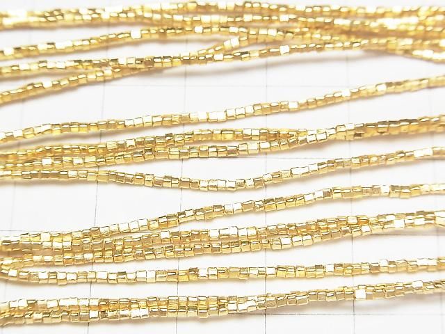 Karen Silver Cube 1x1x1mm 18KGP 1/4 or 1 strand beads (approx. 26 inches/64 cm)