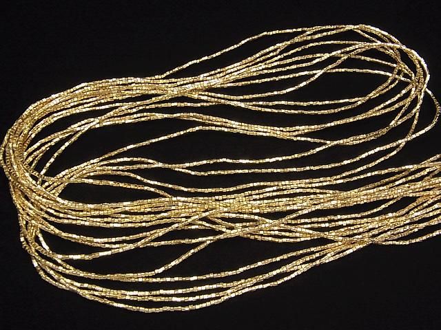 Karen Silver Cube 1x1x1mm 18KGP 1/4 or 1 strand beads (approx. 26 inches/64 cm)