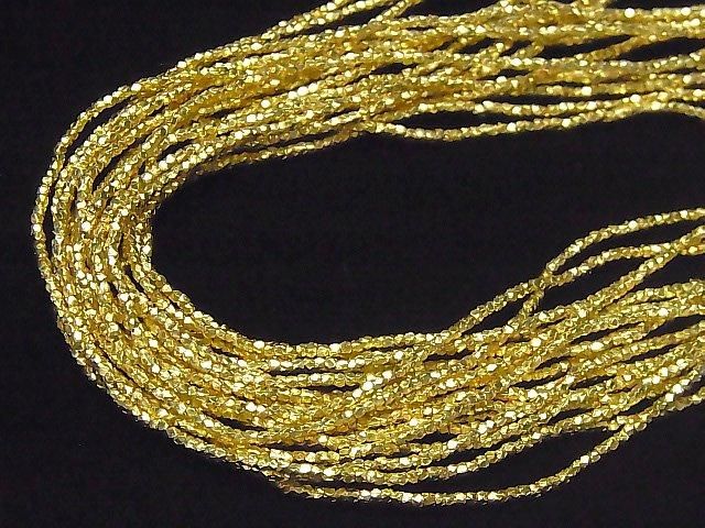 [Video] Karen Silver Cube Shape 1.3x1.3x1.3mm 18KGP 1/8 or 1 strand beads (approx. 26 inches/64 cm)