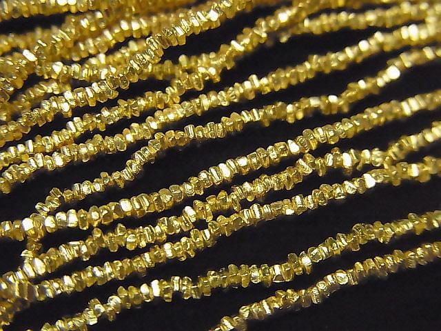 Karen Silver Chips (Discs) 1.5x1.5x1mm 18KGP 1/8 or 1-strand beads (approx. 25 inches/62 cm)