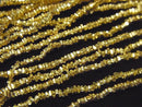 Karen Silver Chips (Discs) 1.5x1.5x1mm 18KGP 1/8" or 1-strand beads (approx. 25 inches/62 cm)