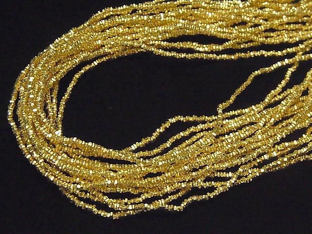 Karen Silver Chips (Discs) 1.5x1.5x1mm 18KGP 1/8 or 1-strand beads (approx. 25 inches/62 cm)