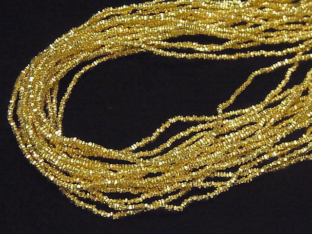 Karen Silver Chips (Discs) 1.5x1.5x1mm 18KGP 1/8 or 1strand beads (aprx.25inch/62cm)