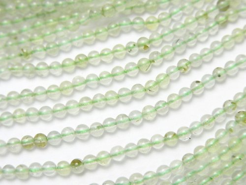 Prehnite, Round Gemstone Beads