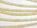 [Video]High Quality Ethiopian Opal AA++ Faceted Button Rondelle half or 1strand beads (aprx.16inch/40cm)