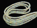 [Video]High Quality Ethiopian Opal AA++ Faceted Button Rondelle half or 1strand beads (aprx.16inch/40cm)