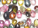[Video] Top Quality Tourmaline AAAA Pear shape Faceted Briolette half or 1strand beads (aprx.7inch / 18 cm)