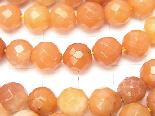 1strand $6.79! Orange Aventurine AA ++ 64Faceted Round 8mm 1strand (aprx.15inch / 36cm)