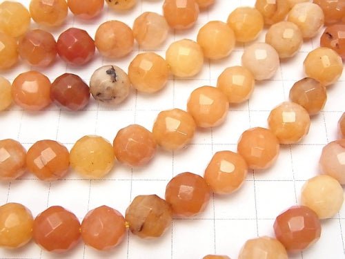 1strand $7.79! Orange Aventurine AA ++ 64Faceted Round 10mm 1strand beads (aprx.14inch / 35cm)