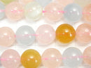Beryl Mix (Multicolor Aquamarine) AA++ Round 10mm half or 1strand beads (aprx.15inch/38cm)