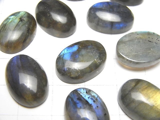 [Video] Labradorite AA++ Oval Cabochon 18x13mm 1pc