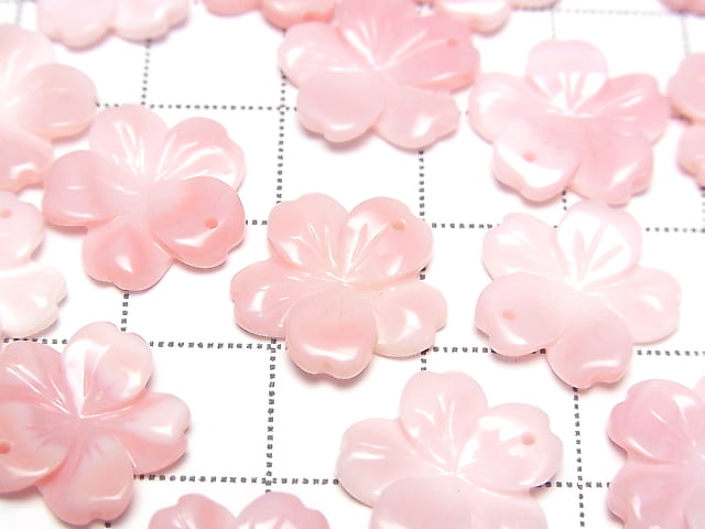 [Video] Queen Conch Shell AAA Flower 15mm Top Hole 2pcs
