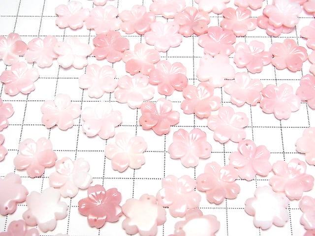 [Video] Queen Conch Shell AAA Flower 15mm Top Hole 2pcs