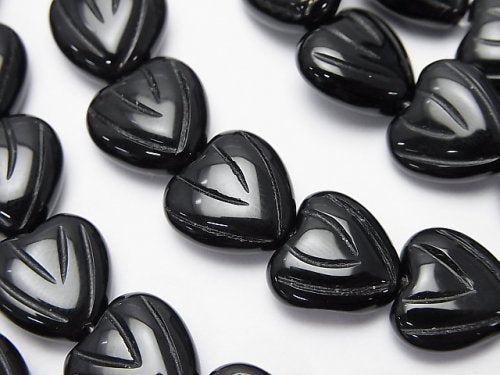 Heart, Onyx Gemstone Beads