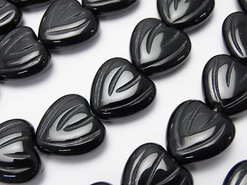 Heart, Onyx Gemstone Beads