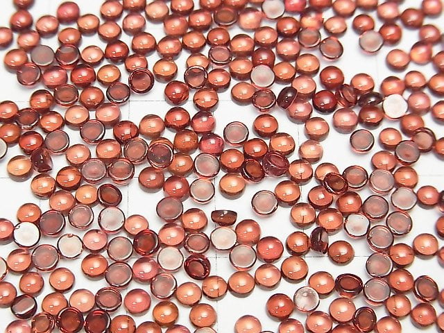 [Video] High Quality Mozambique Garnet AAA Round Cabochon 3x3mm 10pcs