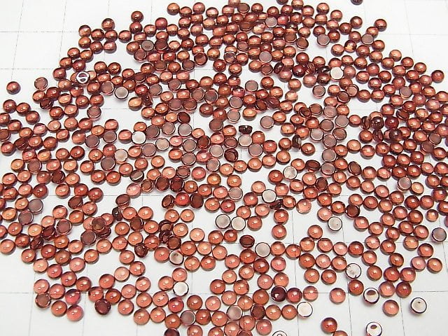 [Video] High Quality Mozambique Garnet AAA Round Cabochon 3x3mm 10pcs