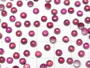 [Video] High Quality Ruby AA++ Round Cabochon 4x4mm 5pcs