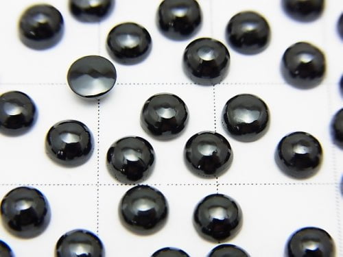 High Quality Black Spinel AAA Round Cabochon 4x4mm 10pcs