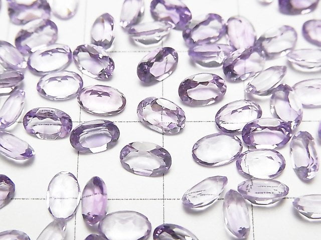 [Video]High Quality Amethyst AAA Loose stone Oval Faceted 6x4mm 10pcs