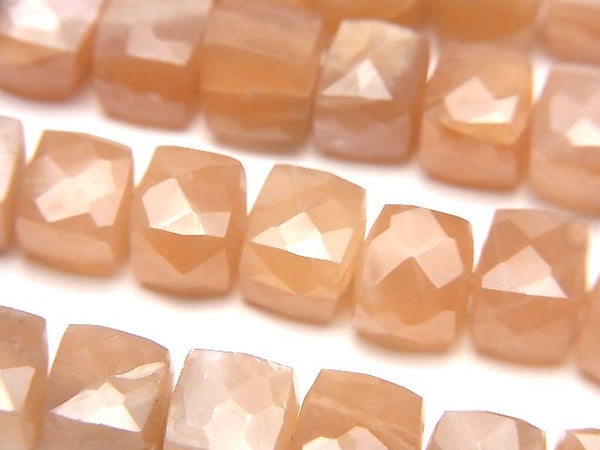 Cube, Moonstone Gemstone Beads