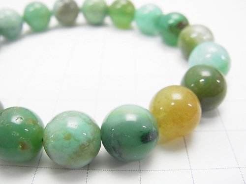 [Video] [One of a kind] Peru Gem Silica AAA Round 10mm Bracelet NO.50
