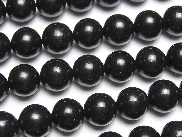 Jet, Round Gemstone Beads