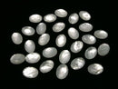 [Video] White Shell x Crystal AAA- Oval Faceted Cabochon 14x10mm 3pcs