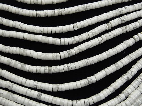 1strand $7.79! Howlite Magnesite  Roundel (Tube )4x4x2mm 1strand beads (aprx.15inch/38cm)