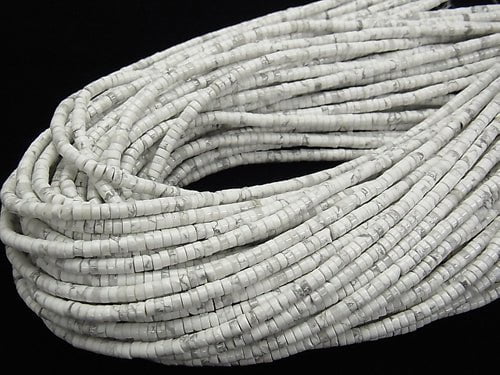 1strand $7.79! Howlite Magnesite  Roundel (Tube )4x4x2mm 1strand beads (aprx.15inch/38cm)